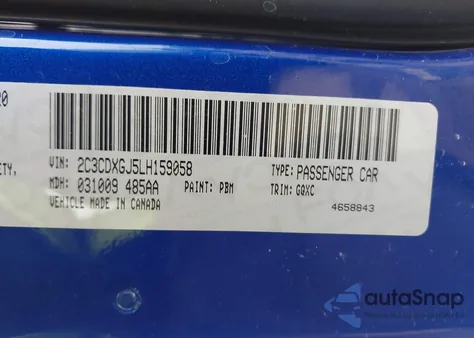 2020 Dodge Charger Scat Pack Widebody Rwd из США, поврежденный, VIN 2C3CDXGJ5LH159058